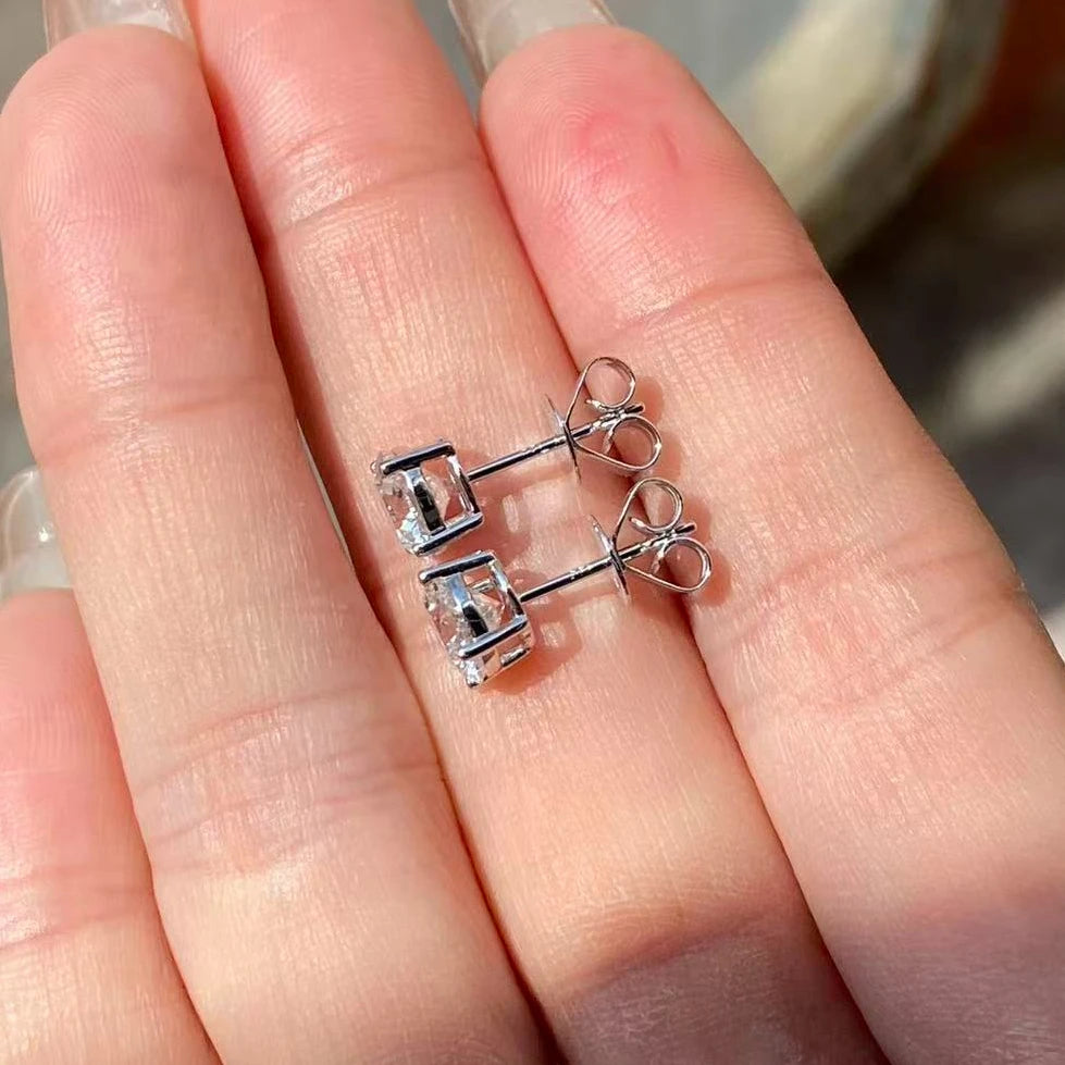 Gemfiori MSE-016 in Stock Fashion Jewelry Earring 5.5mm Round Lab Diamonds Gift Women's Earrings Earrings