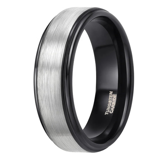 NEWLiFE REBEL Balance View 8mm Ring in Tungsten