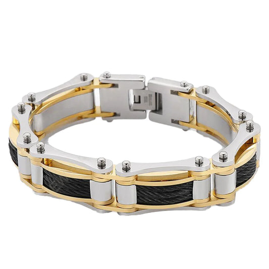 Rock Personality 316L Stainless Steel Bicycle Chain Bracelet Waterproof Sweatproof No Fade Chain Bracelet Fashion Chain Link