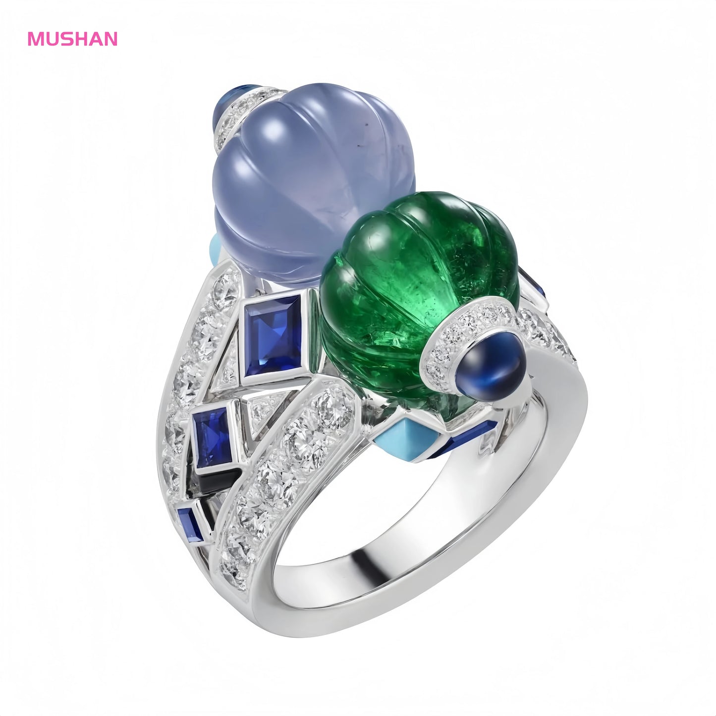 MUSHAN Jewelry Factory 925 Sterling Silver Rings Luxury Designer High Carbon Diamond Women Anniversary Ring Jewelry