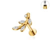 Wholesale G23 ASTM F136 Implant Grade Titanium Internal Thread Labret Ear Stud Zircon Helix Tragus Lip Body Piercing Jewelry