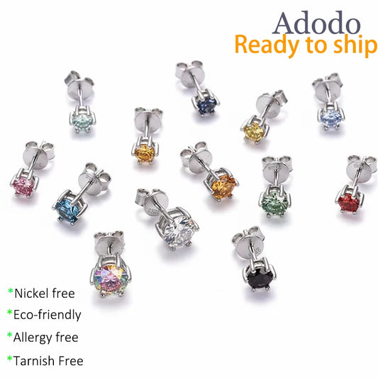 ArtistA Aurora Whisper Stud Moissanite Earrings in 925 Sterling Silver