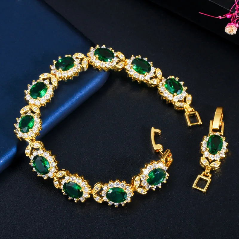 XOTICA Trendy Alloy Bracelet Flower Design Beaded Jewelry Accessory for Women for Party Wedding Engagement Features Zircon Main Stone