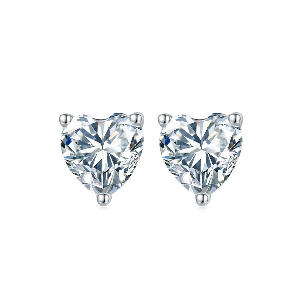 S&S Heart Shape Moissanite Jewellery Set – 925 Sterling Silver – GRA Certified – Collection