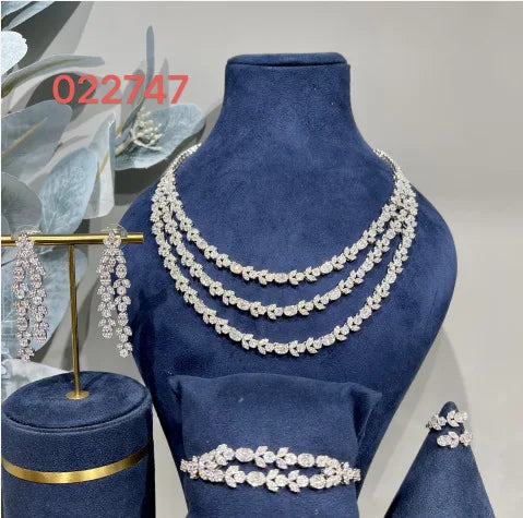 High Quality Dubai Jewelry Set Luxury Design 4pcs Dubai Wedding Jewelry Sets