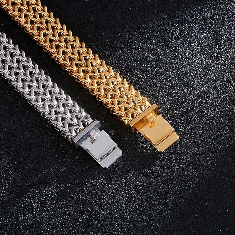 KALEN 18k Chain Luxury Bracelet Mens Charm Gold Plated Bracelets