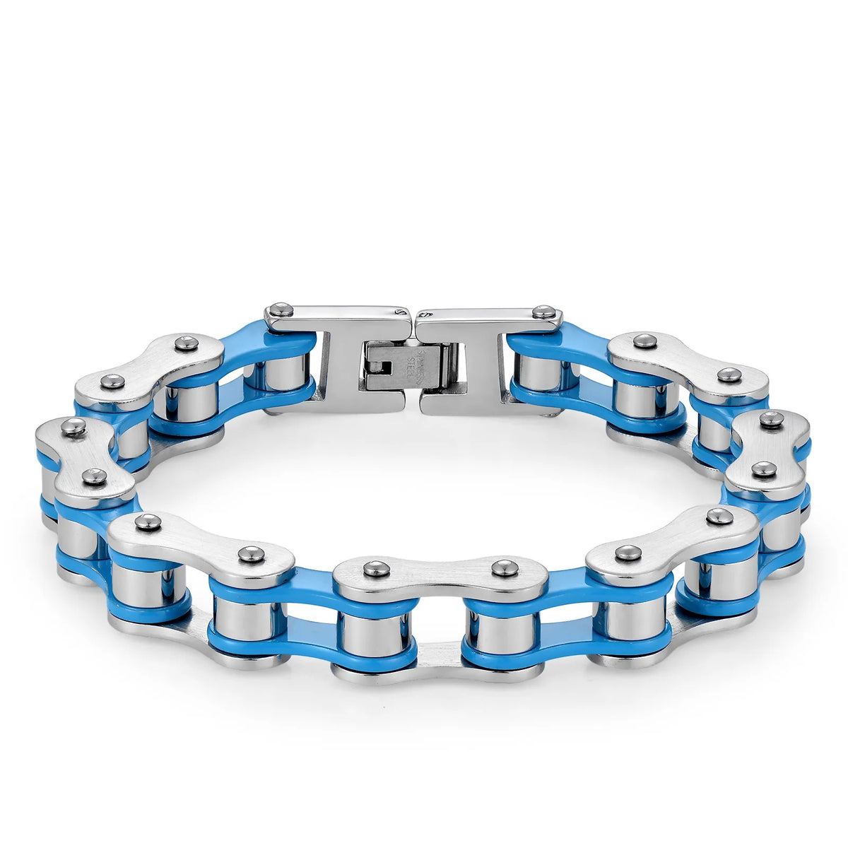 REBEL Stainless Steel Waterproof Anti Non Tarnish Personalized Hip Hop Fine Fashion Jewelry Punk Men's Biker Chain Bracelet