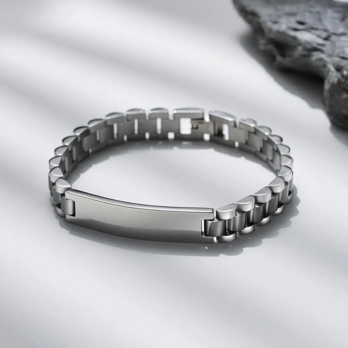 Customizable High-quality Titanium Steel Bracelets Punk Rectangle Bracelet for Women Men
