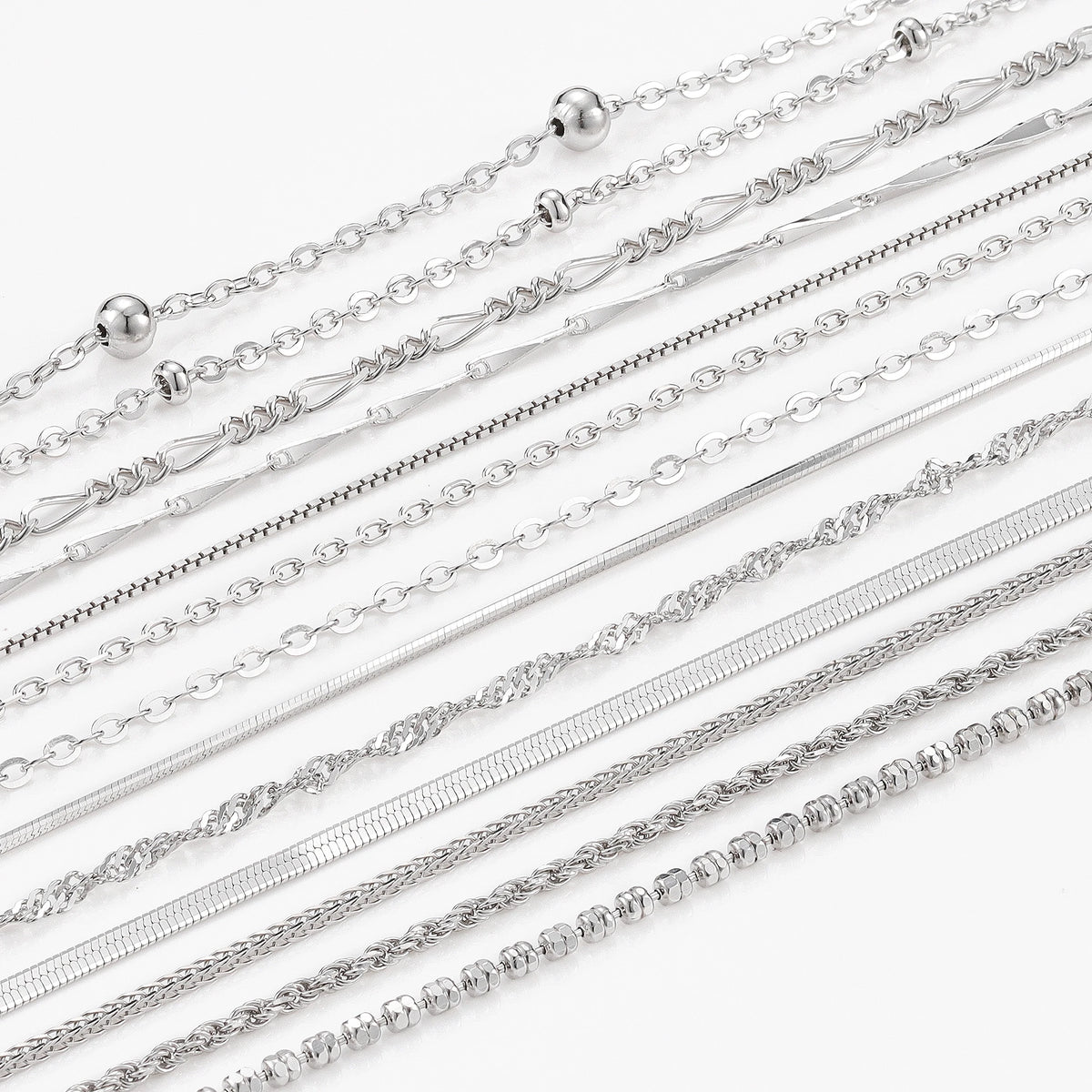 REDheart Custom 925 Sterling Silver Thin Chain Italy Link Adjustable Box Cross Singapore Gold Plated Necklace Fine Jewelry