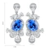 Gemfiori Vintage 925 Sterling Silver Drop Earrings Rhodium Plated Lab Grown Ruby Earring for Women Wedding Party Gift for Her