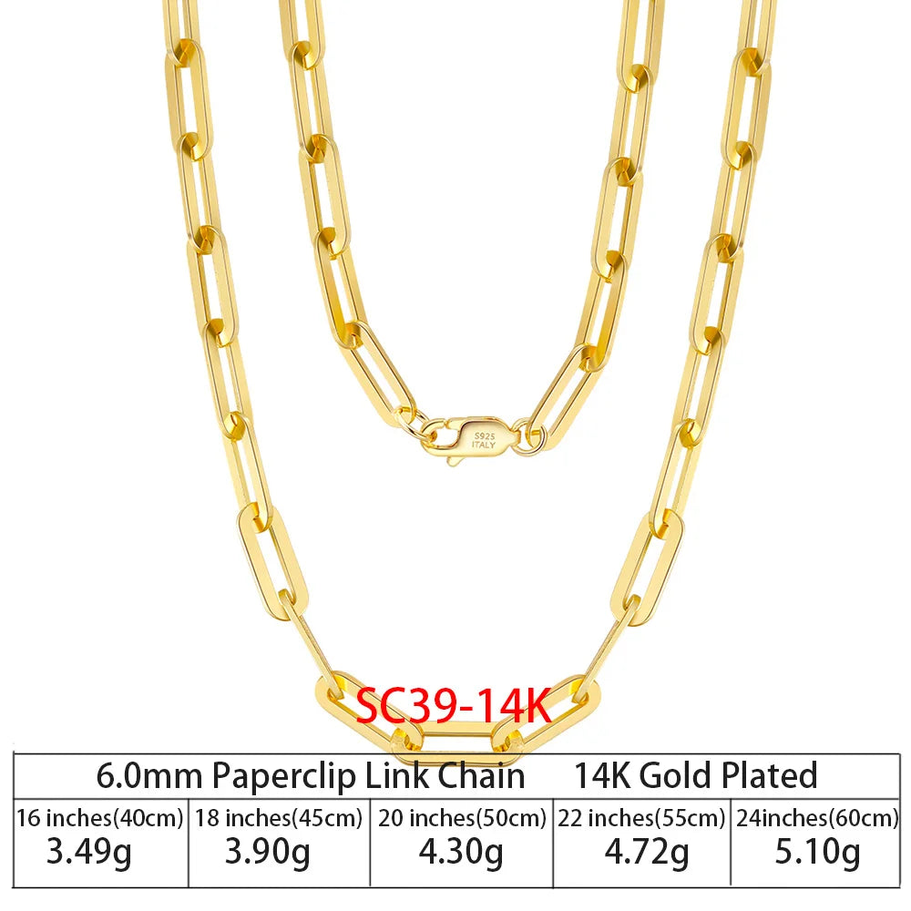 BSC-20 RINNTIN Wholesale 925 Sterling Silver Chains Gold Vermeil Jewelry