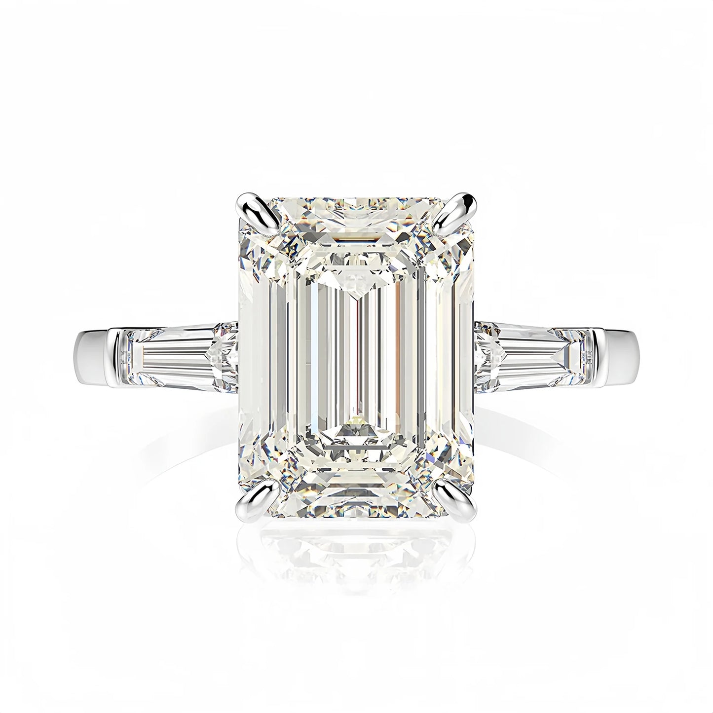 MUSHAN Jewelry Factory 8*11mm CZ Diamond Ring Engagement Bands Women 4ct 5A Zircon Wedding Jewellery 925 Sterling Silver Rings