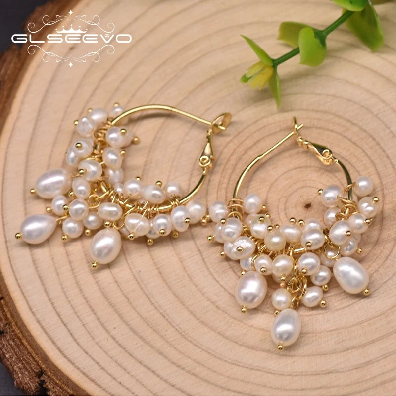Pure Natural Freshwater Pearl Earrings Luxurious Simplicity Wedding Birthday Party Gifts Handmade Jewelry  Earrings Bulk