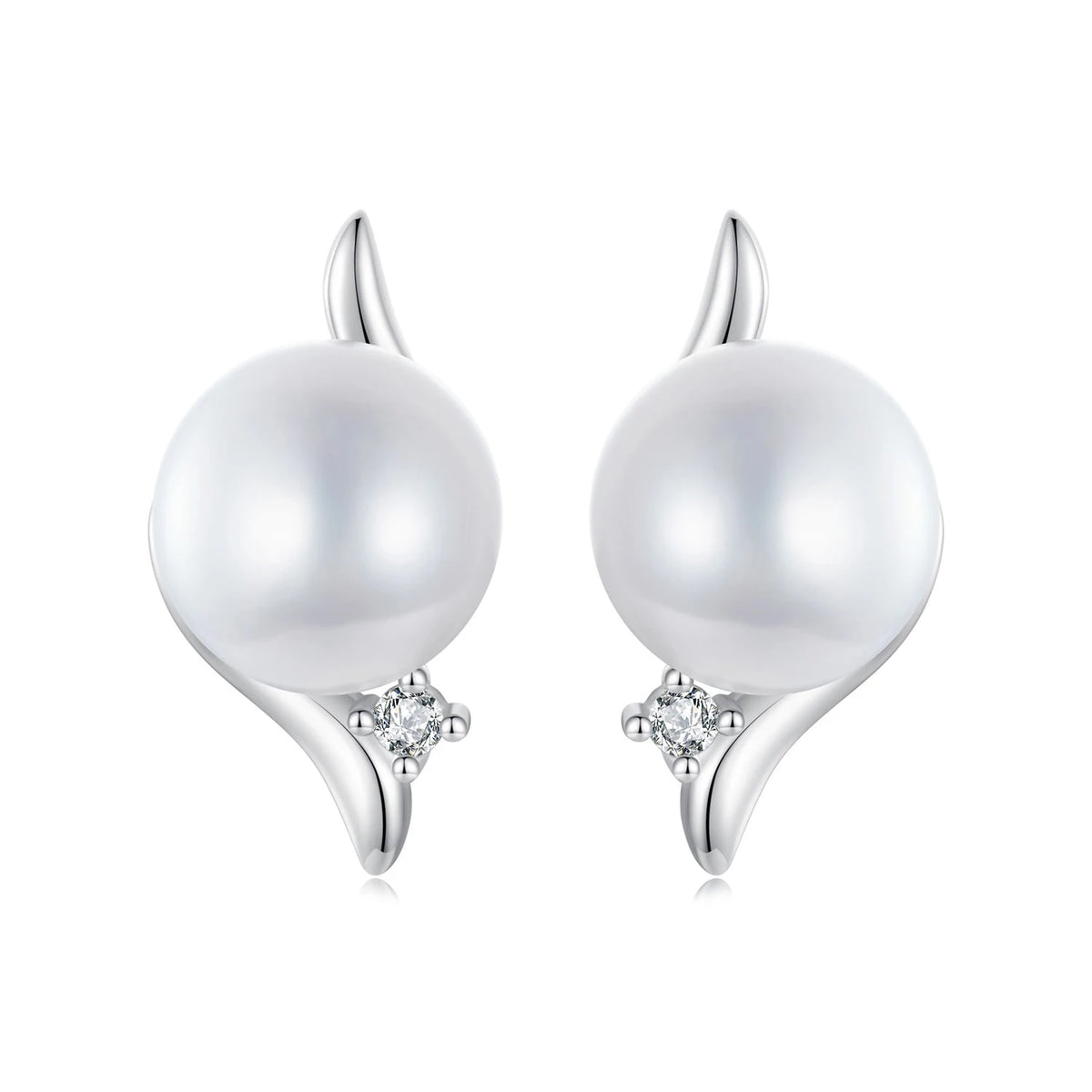 S&S 925 Silver Zircon Charm Earrings – Heart, Star, Butterfly & More – Platinum Plated – Collection