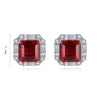 Gemfiori Anster High Quality S925 Lab Grown Ruby Earring Stud Dainty Gemstone Stud Earrings for Women Daily Wear Gift