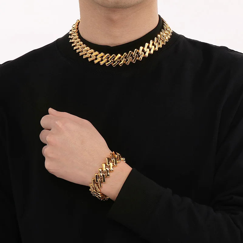 NEWLiFE BiG-BOSS 20mm Necklace in 18K Gold for Men & Women | Designer Hip-Hop Jewellery