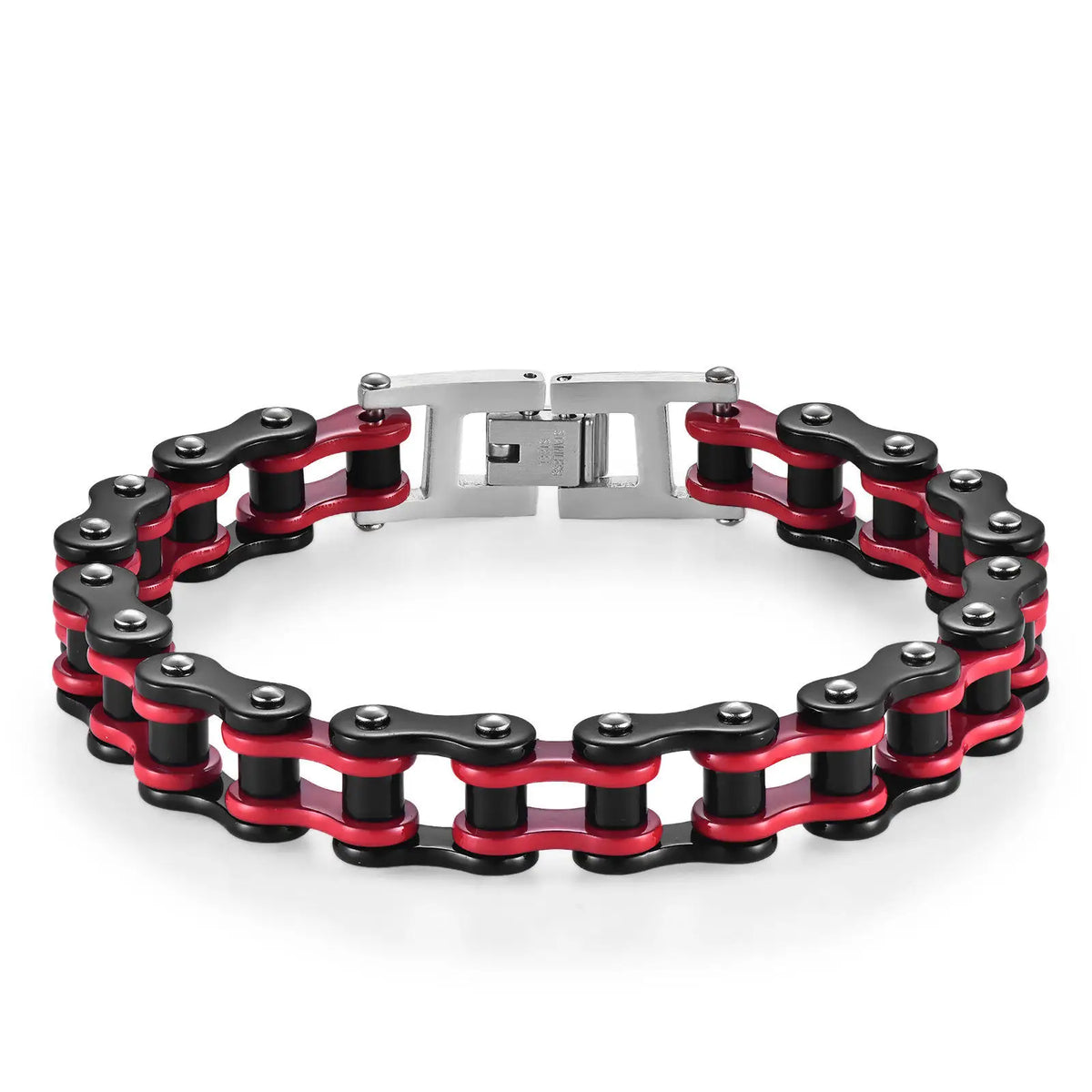 REBEL Hot Selling Bike Motorcycle Chain Wristband Stainless Steel Mesh Bracelet for Mens