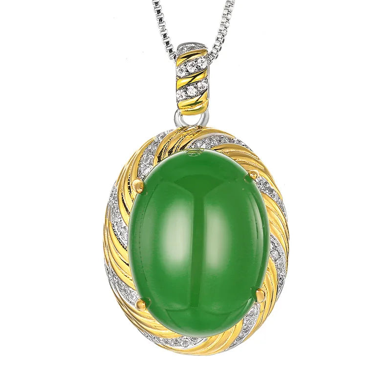 REDheart Fashion Trendy Flower Pattern 18K Gold Plated Two-Color Opening Ring Simulation Zircon Women's Luxury Set Pendant
