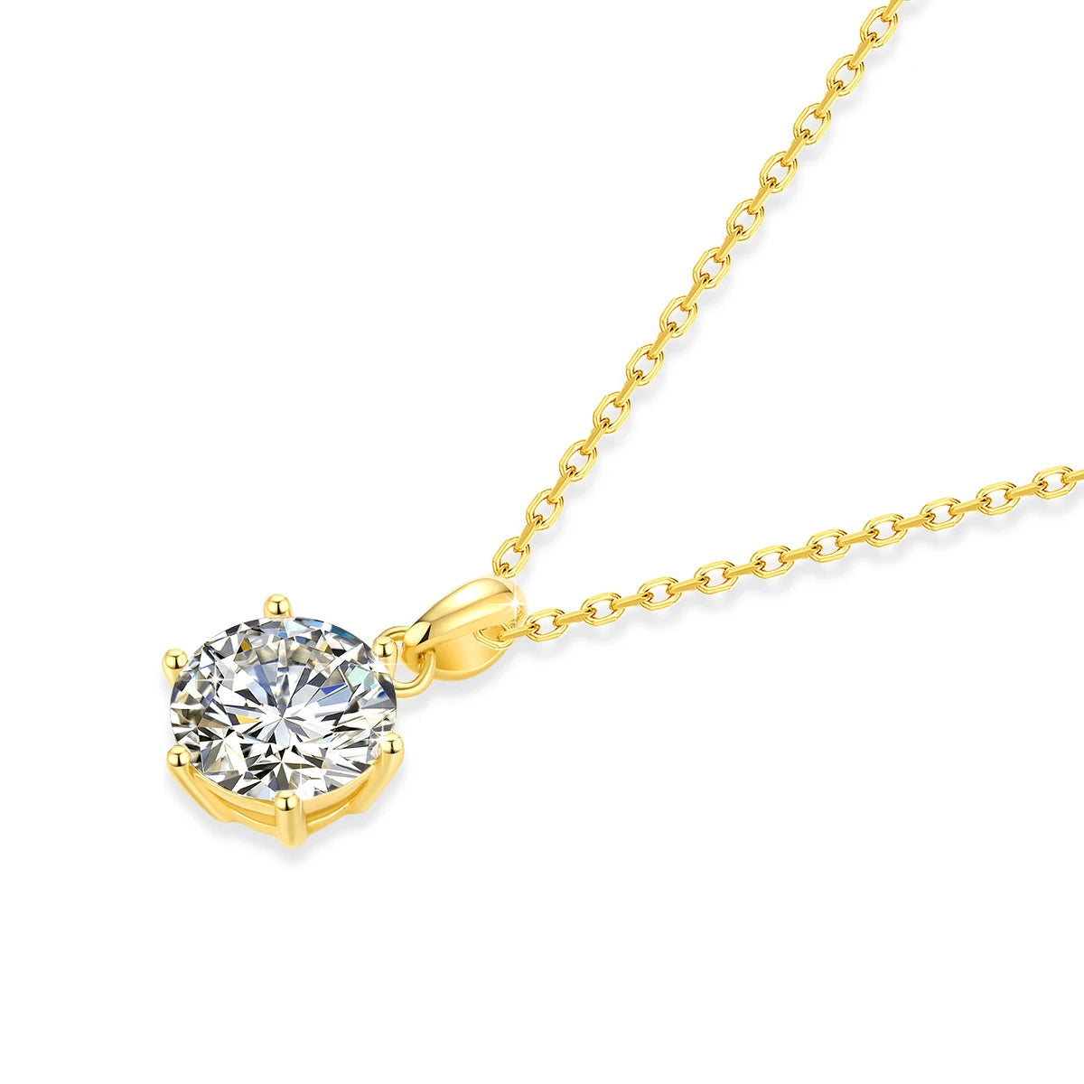 Gioiellieri Classic Fine Jewellery Woman Engagement Gifts Pendant 1ct 2ct 3ct Moissanite Diamond Hollow 14k Gold Necklace Pendant