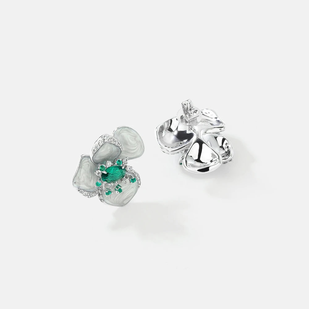 MUSHAN Jewelry Factory 925 Sterling Silver Stud Earrings Electroplated Real Gold Stud Earrings Earrings and Earrings CrossBorder