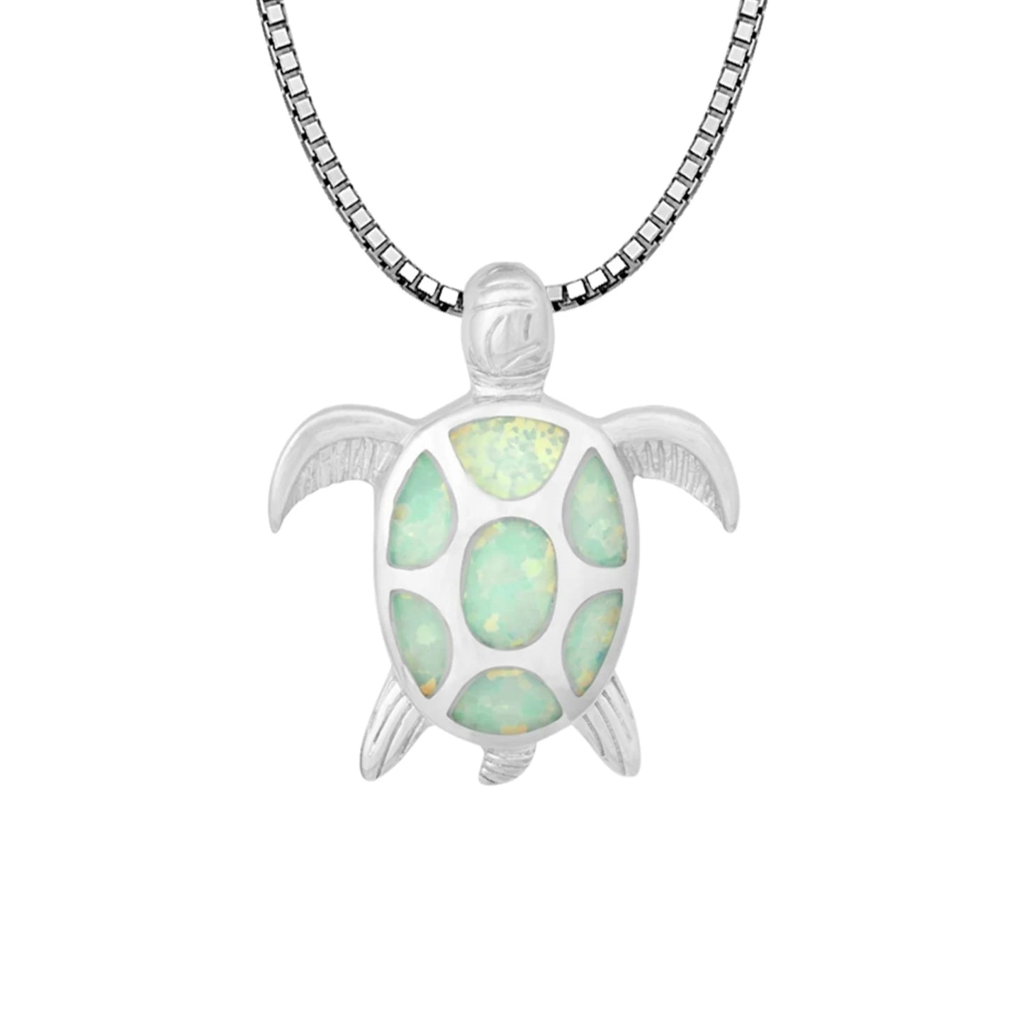 Ocean Theme Turtle Necklace Aobao Opal Inlaid Starfish Detail Fashion Jewelry