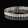 Gemfiori Abiding New Arrival Gemfiori 925 Silver Oval 4x5mm 4x6mm 5x7mm White Green Moissanite Tennis Chain Bracelet