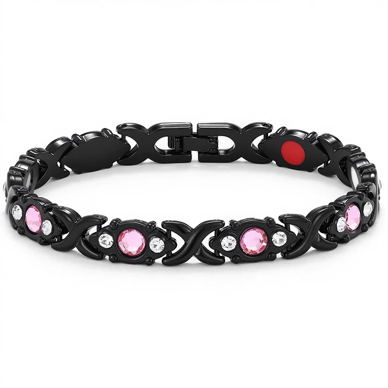 Trendy Energy Magnets Jewelry Slimming Bangle Women Bracelets Magnetic Crystal Gold Plated Couple Adjustable Bracelet