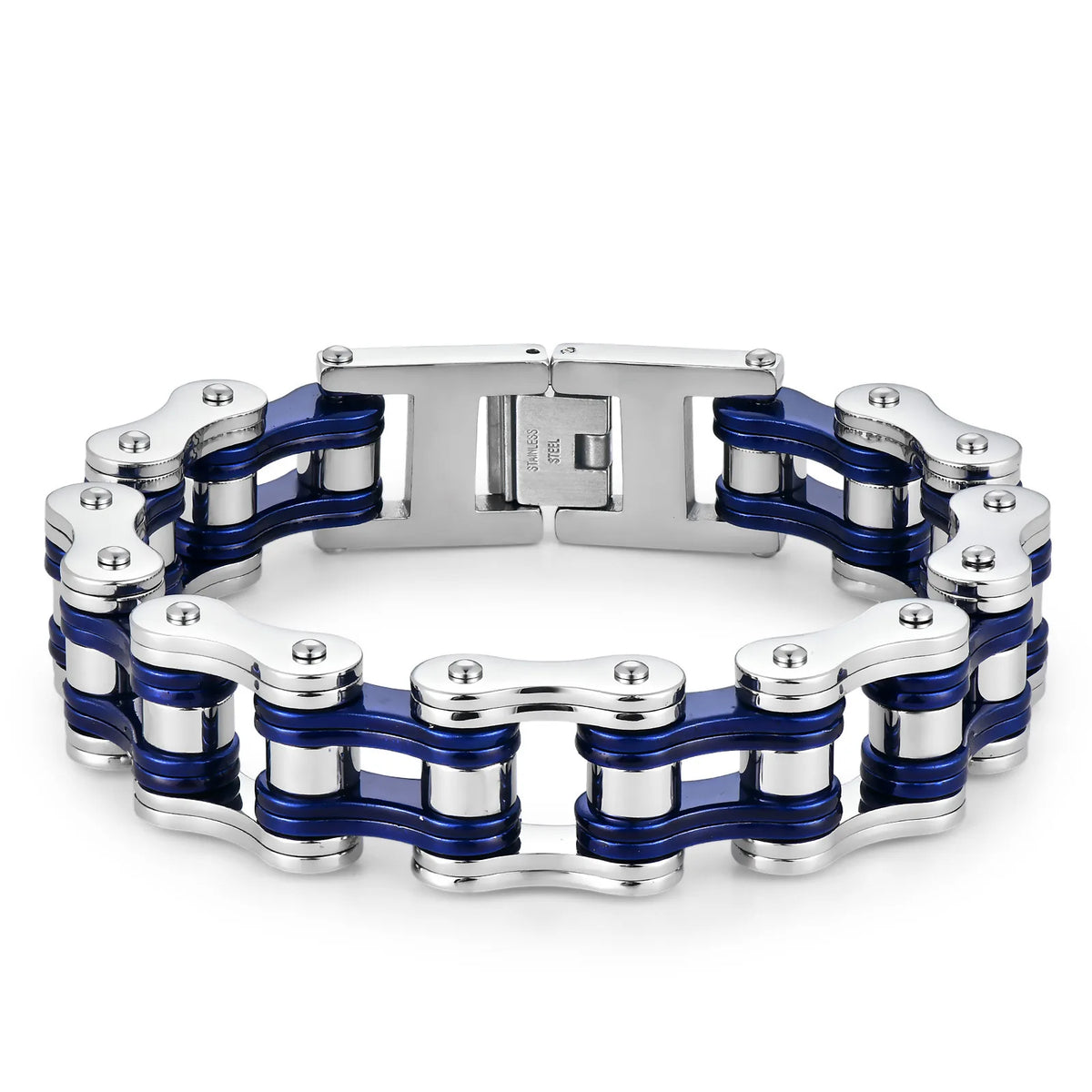REBEL For High-End Stainless Steel Motorcycle Chain Biker Bracelet Simple Rock Men's Fashion Jewelry