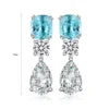 Gemfiori Hot Sale Vintage Wedding Drop Earrings Lab Emerald 925 Sterling Silver Pendant Her Christmas Gift Idea Fast Shipment Autumn