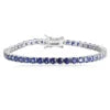 Gemfiori Anster Factory Price Trendy Round Shape Mian Stone 7.5ct/7.85ct/8.5ct S925 Jewelry Sapphire Tennis Bracelet Customized