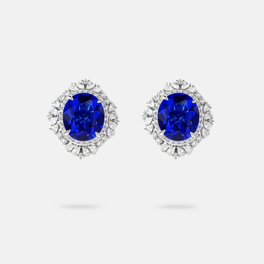 MUSHAN Jewelry Factory S925 Sterling Silver Stud Earrings Light Luxury and HighEnd Electroplated Gold HighCarbon Diamond Jewelry