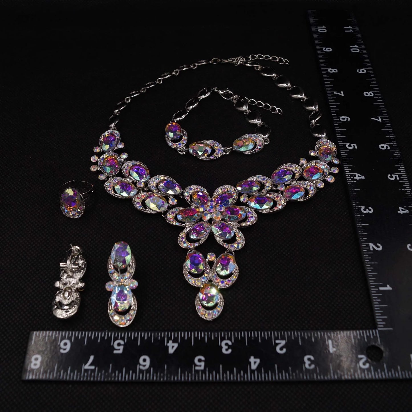 Zhuerrui Customized Women's Gold Jewelry Sets Simple Silver Beads Necklace Jewelry Set Fashionable Bridal Wedding Gift HA23284