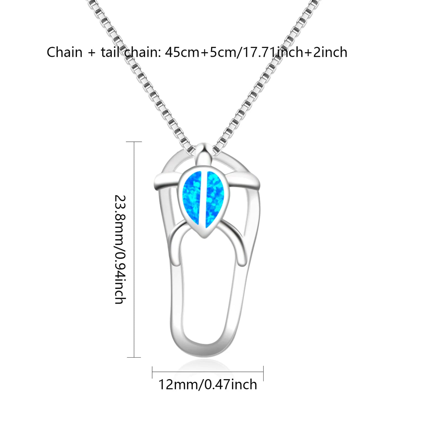 Animal Geometric Minimalist Silver Plated Opal Copper Box Chain Christian Necklace Aobao Gift