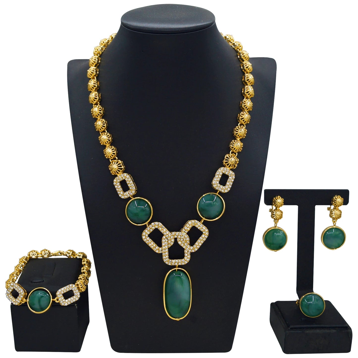 Zhuerrui Italiano Gold Designs Women Jewellery Set Party Fine Costume Jewelry Set Luxury Big Necklace Jewellery Sets HC24043214