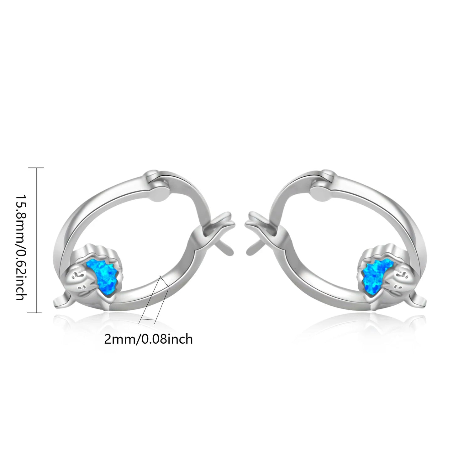 Aobao Women's Silver Plated Bohemian Geometric Stud Earrings