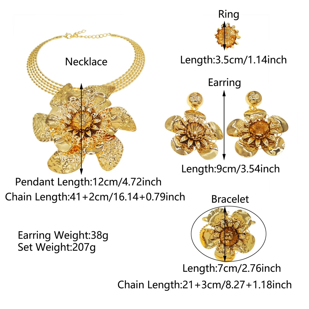Italian Jewelry Set Alloy Brazilian Jewelry Sets Wedding Party Pendant Necklace  Earrings Jewelry Set HK048322