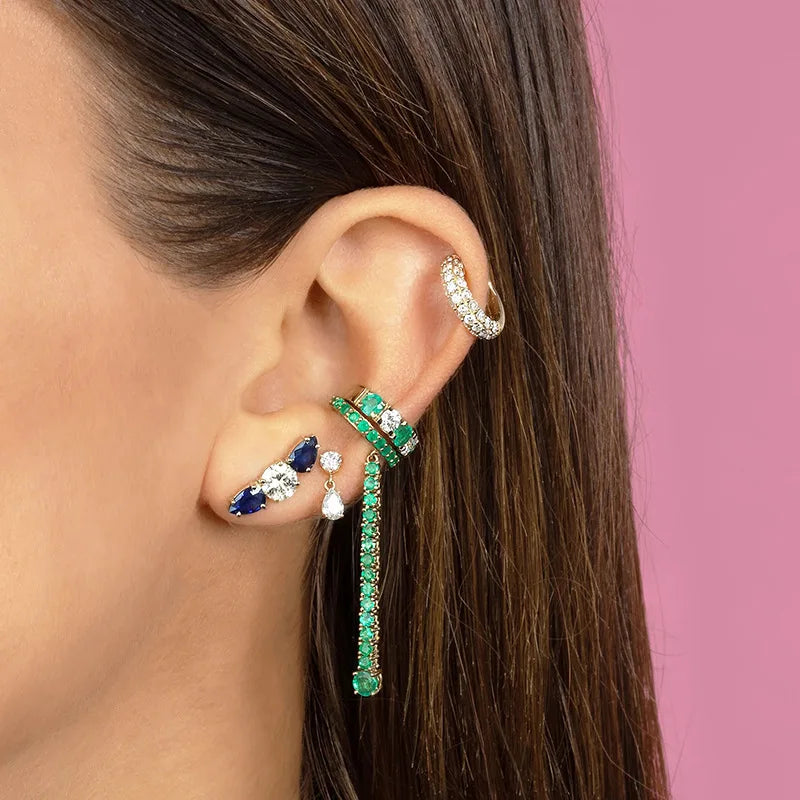 Non Tarnish Cc Shaped Chunky Jewelry Stainless Steel Earrings Wholesale Customized Jewelry Silver Hoop Earrings for Women