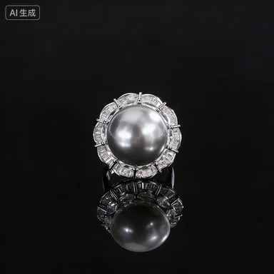 Fashion Eco-friendly Copper 16MM/12mm White Shell Pearl Handmade Bridal Pendant Earrings Ring Set Pearl Jewelry Sets for Brides