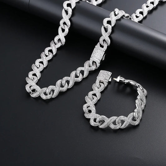 NEWLiFE REBEL Daybreak Peak Zircon Jewellery Set in Silver Plated
