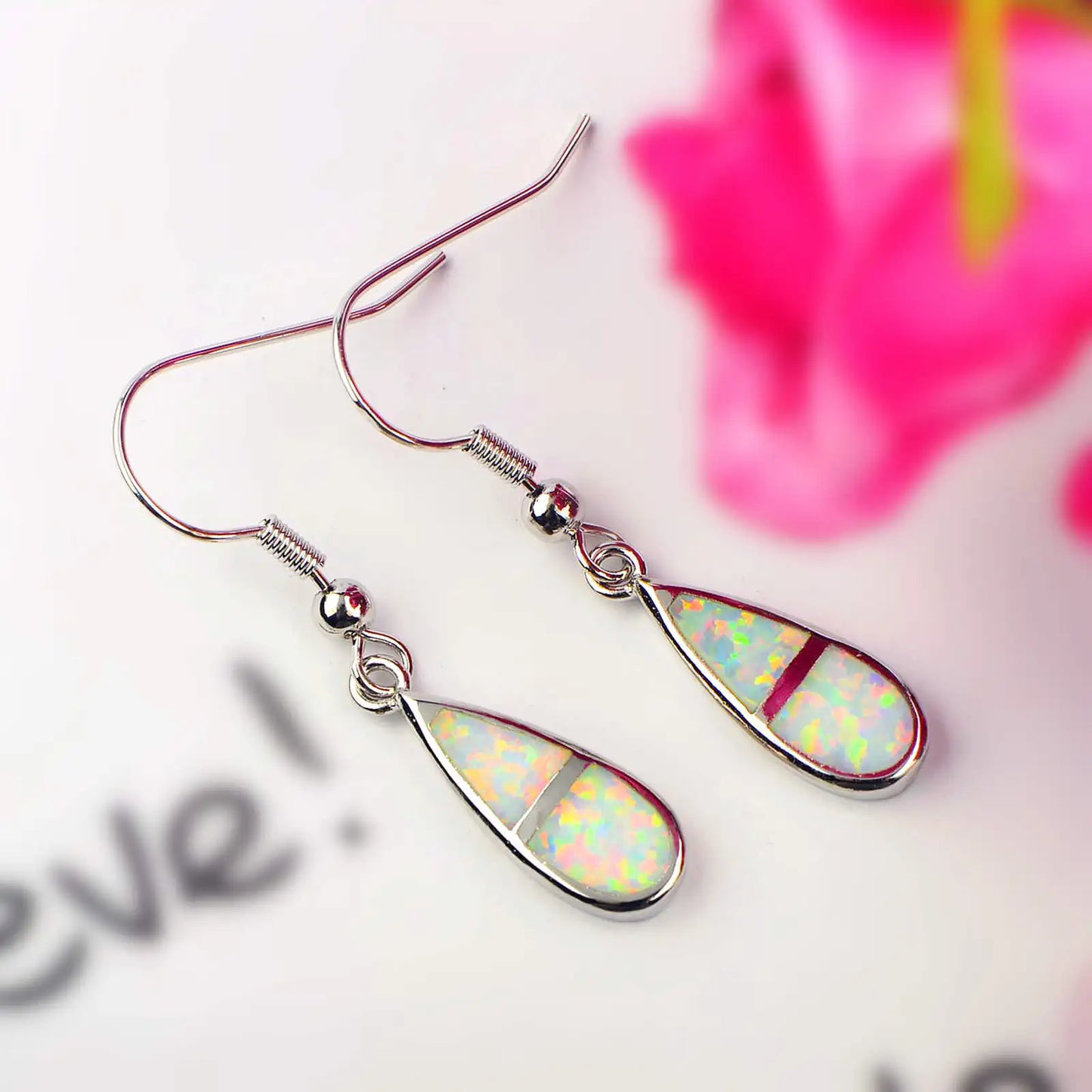 TikTok Hot Sale White Opal Studs Must Have for Cute Girls