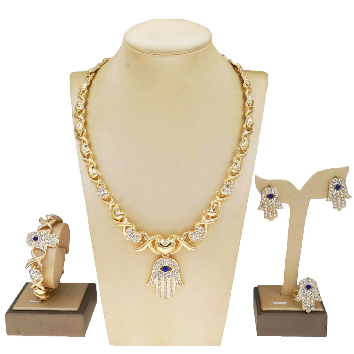 Zhuerrui Available African Gold Luxury Jewelry Sets Silver Beads Necklace Jewelry Set Cheap Women's Costume Accessories X0200