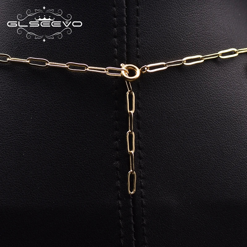 GLSEEVO Natural Freshwater Pearl Charm Chokers Necklaces for Women Wedding Trendy Gift Designer Luxury Jewelry
