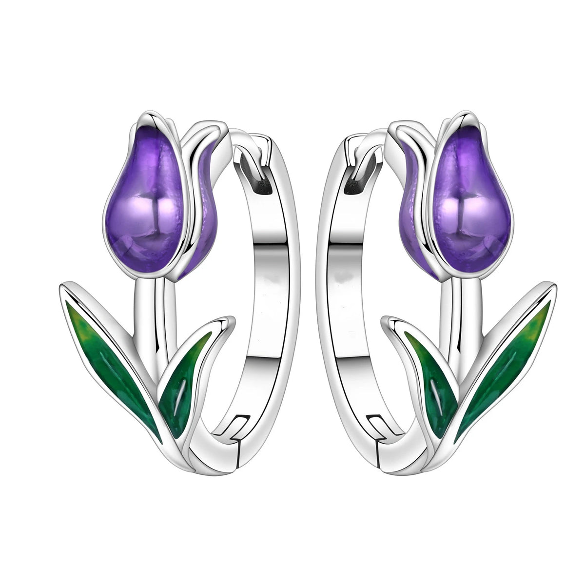 S&S Silver Plated Zircon Flower Drop Earrings | 16 Colours