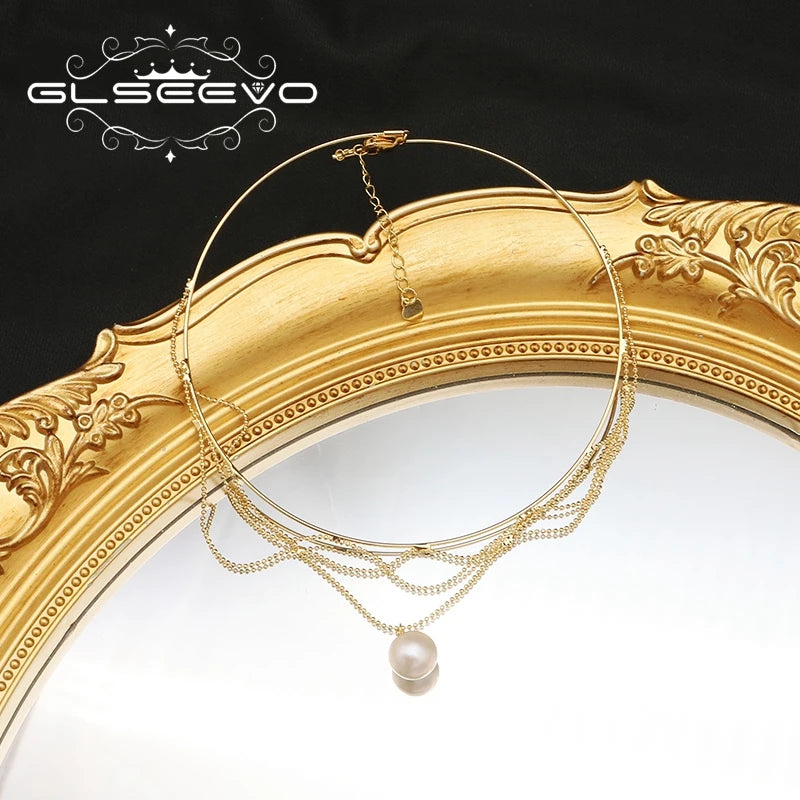 Wholesale Fashion Jewelry Necklaces White Edison Fringe Choker Necklaces for Girls Women'S New Year Gifts