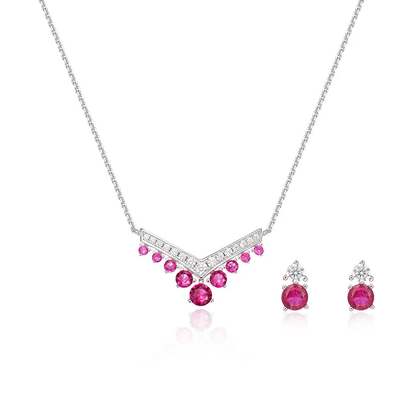 Xiaohongbao Necklace Earrings  Brass Inlaid Zirconia Simple and Luxurious Women's Daily Accessories