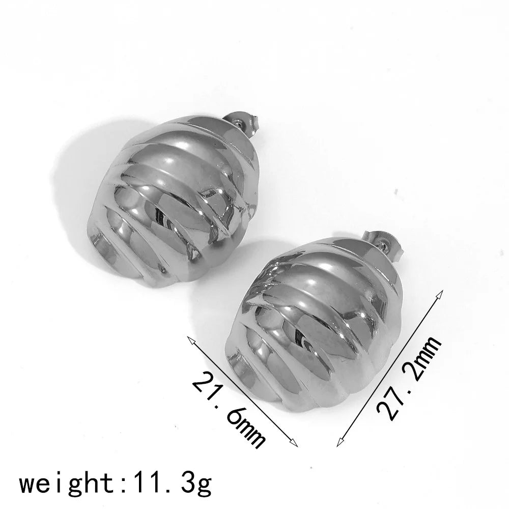 S&S Geometric Line Stud Earrings | 18K Gold Plated | S&S