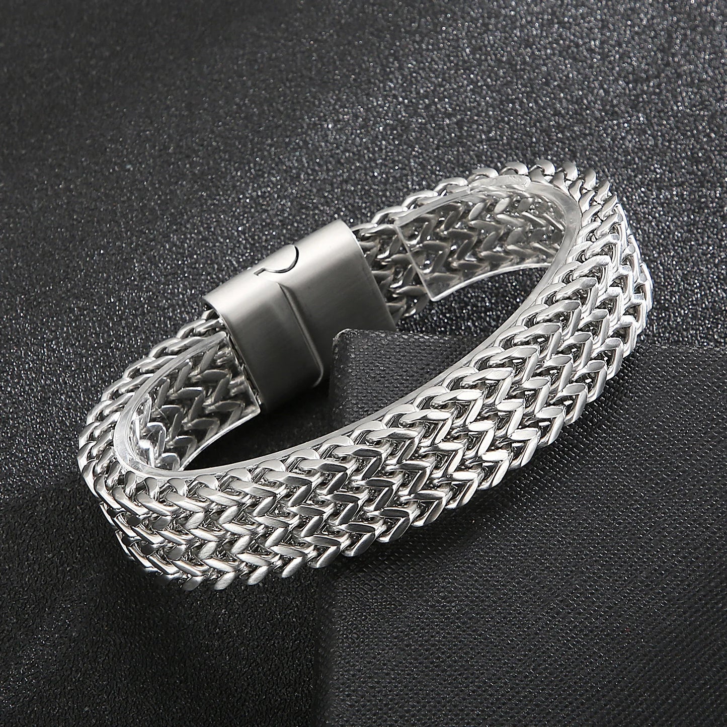 KALEN Punk Simple Brushed Mesh Chain Men Gift 316L Stainless Steel Jewelry Bracelet