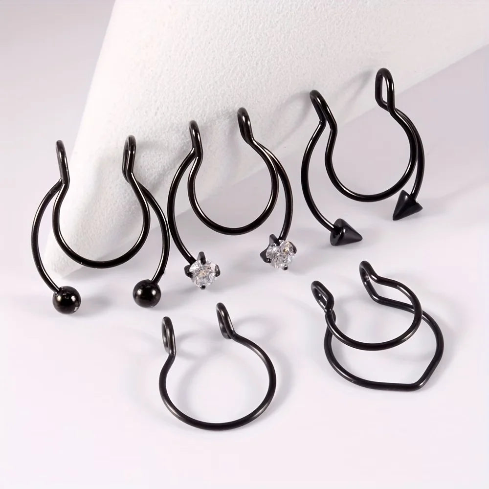 S&S 28-Piece Boho Nose Ring Set | Stainless Steel Mixed Colours