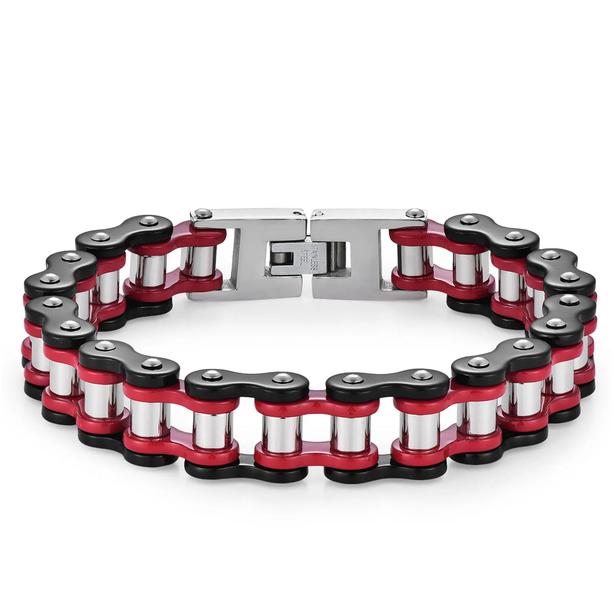 REBEL 316l Stainless Steel Pvd Waterproof Anti Non Tarnish for Men Punk Fashion Jewelry Bike Motorcycle Gift Chain Bracelet