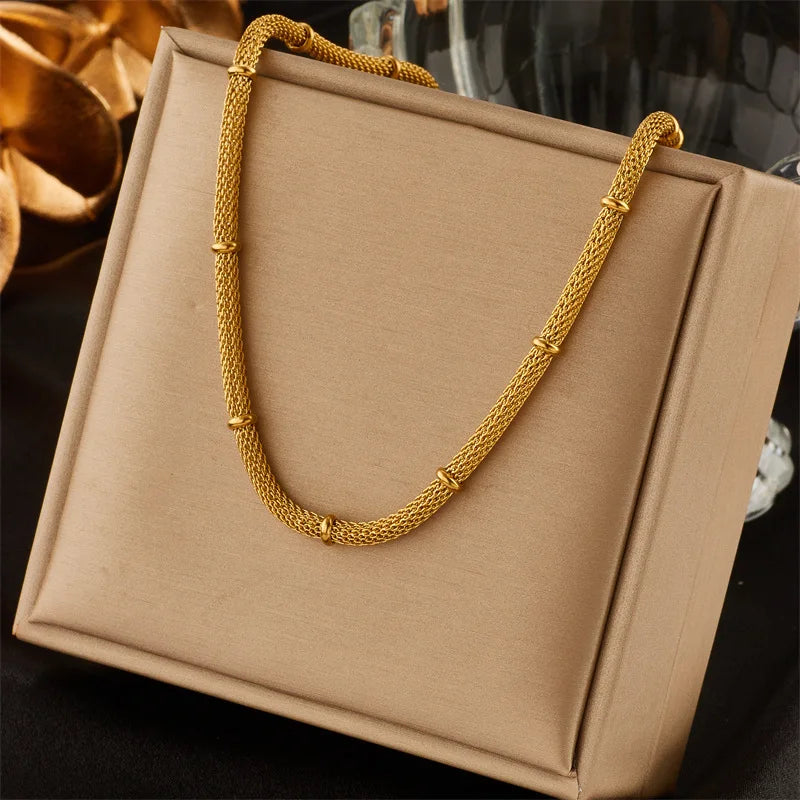 Gold Chain Necklace & Bracelet Jewellery Set | The Essential Foundation Luxury Set